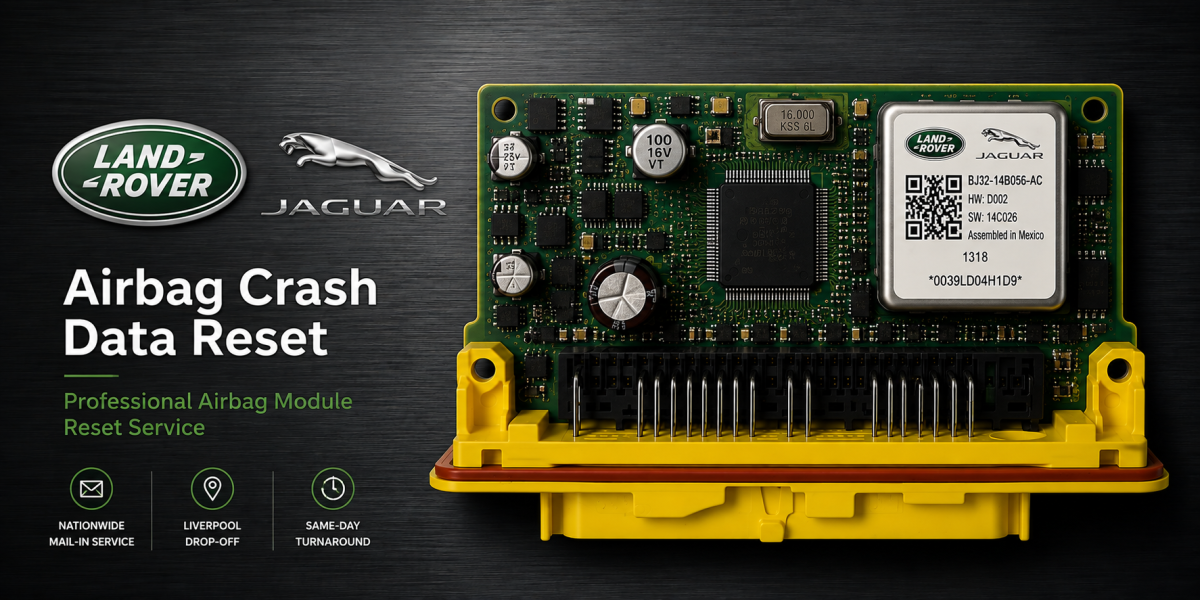 Jaguar Land Rover airbag crash data reset module
