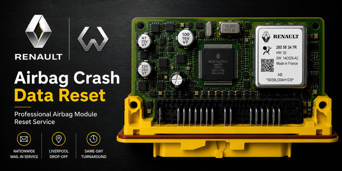 Renault airbag control module crash data reset service